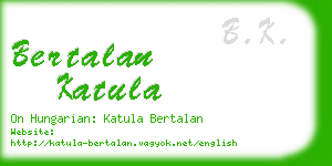 bertalan katula business card